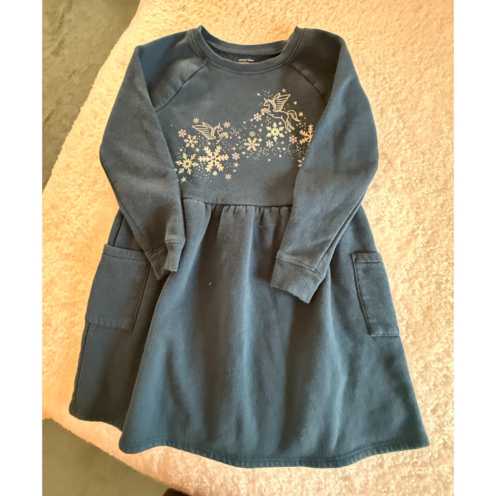 Girl Dress Size 6 Dress LOT Sweater Dress Fleece Long Sleeve Comfort Colorful - Picture 5 of 9